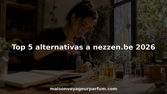 Artesano midiendo aceites en su taller de perfumería