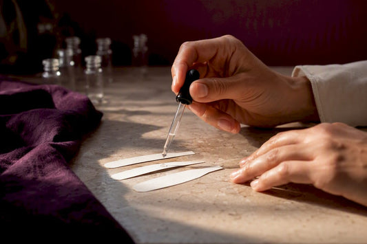 Tiras aromáticas para comparar fragancias relajantes