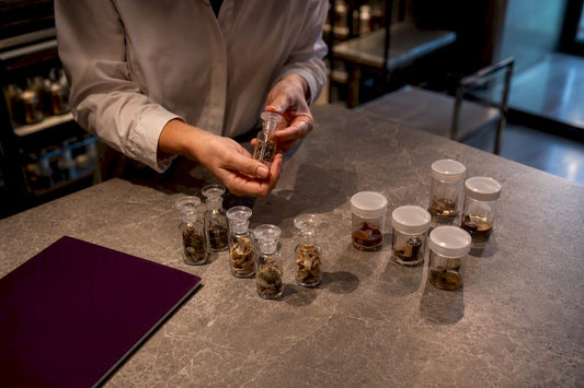 Raw materials prepared for perfume certification audit