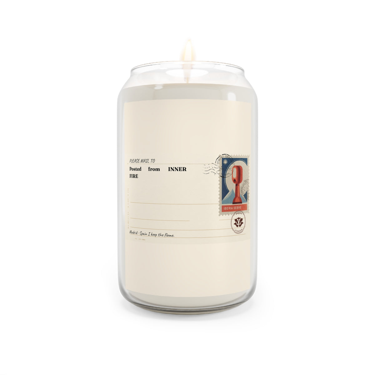 Personalized Soy Candle 14oz Inner Fire | Keep The Flame Mediterranean Lantern | Luxury Gift Maison Voyageur