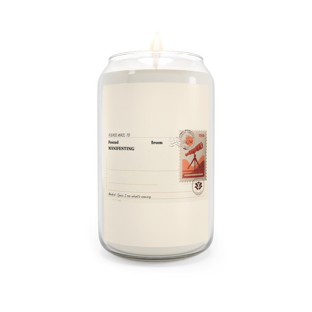 Personalized Soy Candle 14oz Manifesting | See It From Here Mediterranean Telescope | Luxury Gift Maison Voyageur