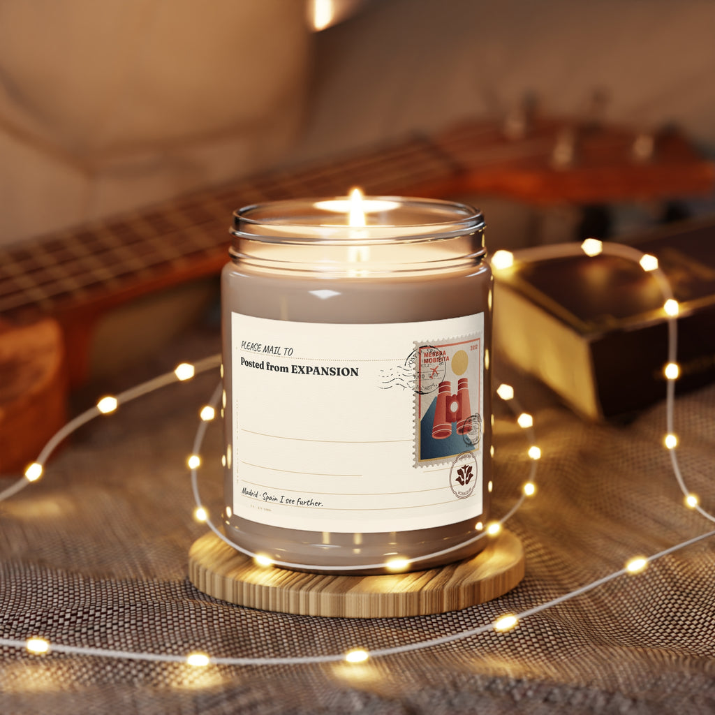 Personalized Soy Candle 9oz Expansion | See Further Mediterranean Binoculars | Luxury Gift Maison Voyageur