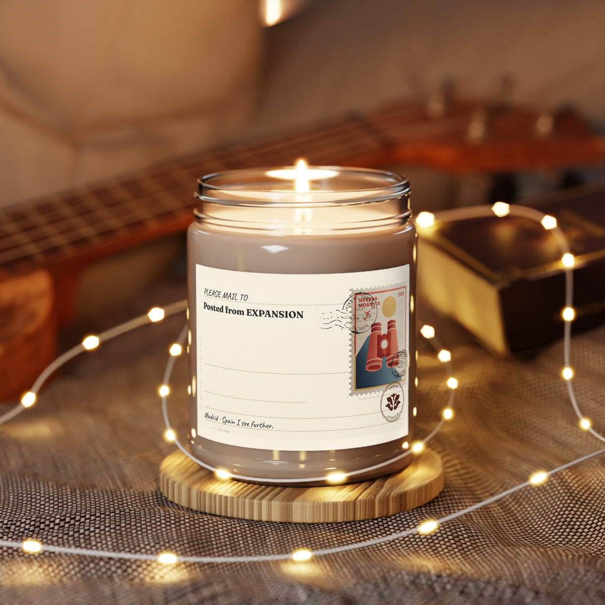 Personalized Soy Candle 9oz Expansion | See Further Mediterranean Binoculars | Luxury Gift Maison Voyageur