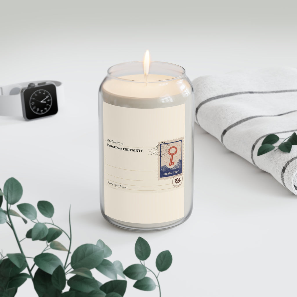 Personalized Soy Candle 14oz Certainty | Trust Yourself Mediterranean Key | Luxury Gift Maison Voyageur