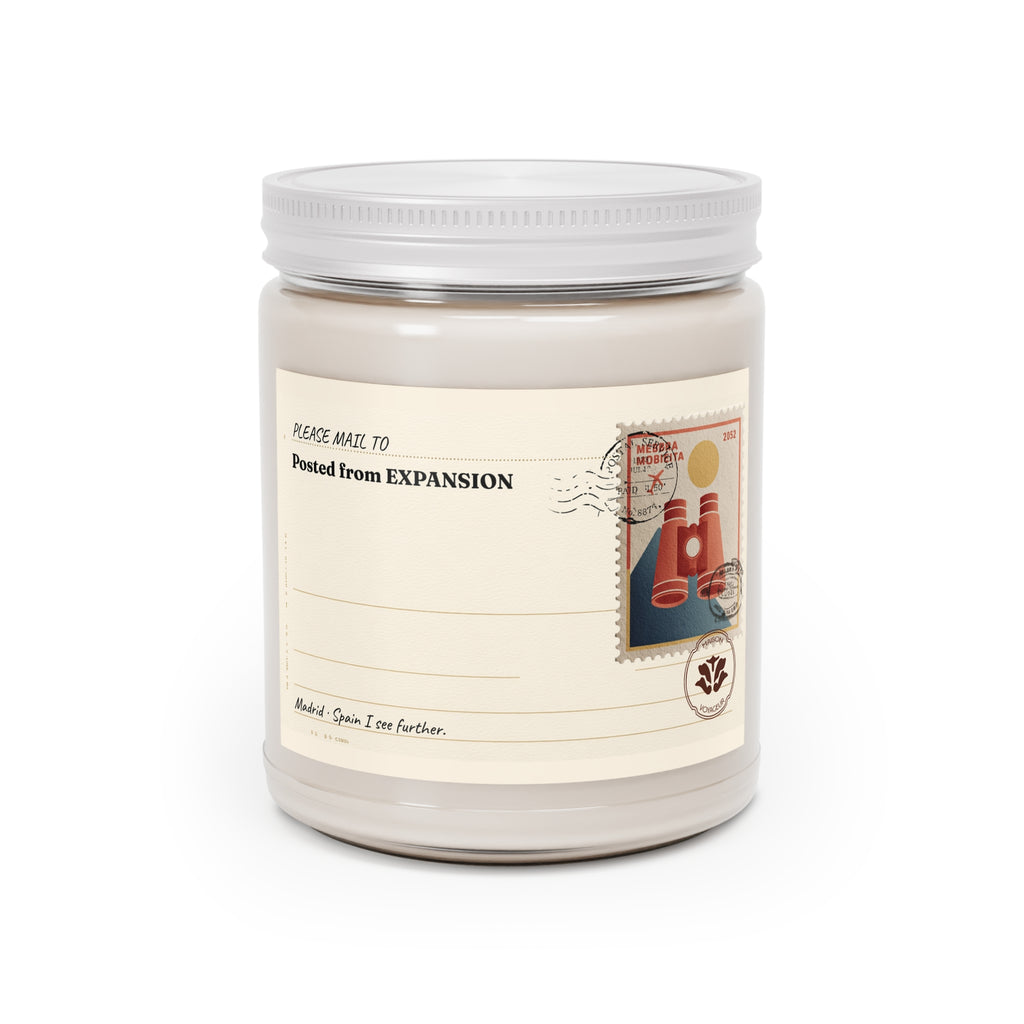 Personalized Soy Candle 9oz Expansion | See Further Mediterranean Binoculars | Luxury Gift Maison Voyageur