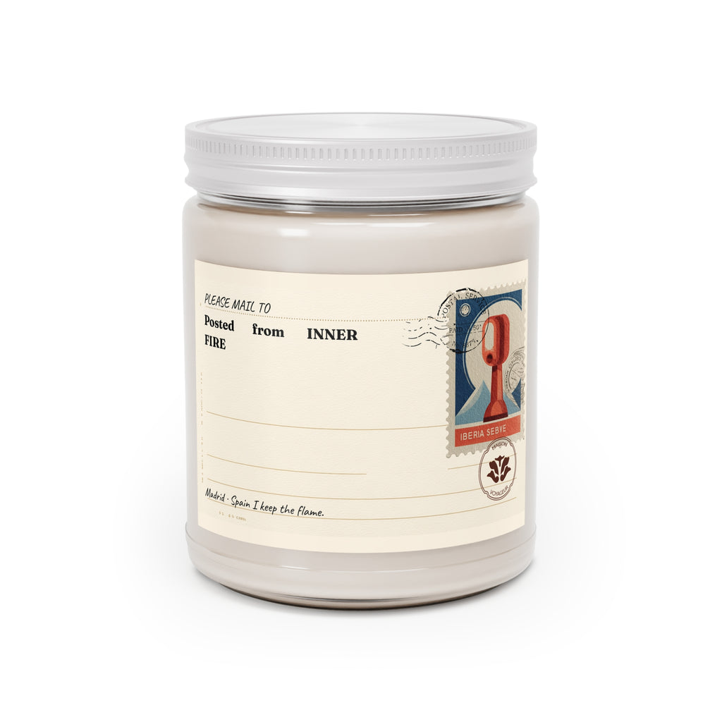 Personalized Soy Candle 9oz Inner Fire | Keep The Flame Mediterranean Lantern | Luxury Gift Maison Voyageur