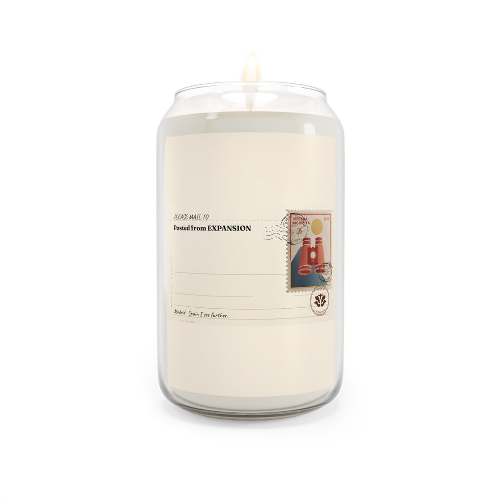 Personalized Soy Candle 14oz Expansion | See Further Mediterranean Binoculars | Luxury Gift Maison Voyageur