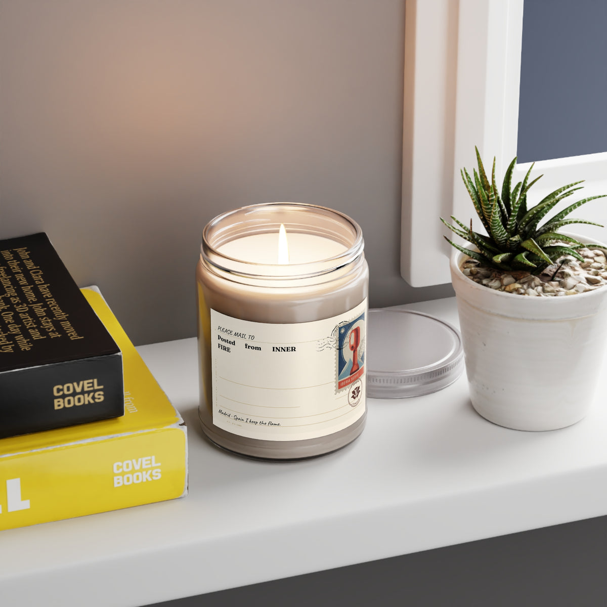 Personalized Soy Candle 9oz Inner Fire | Keep The Flame Mediterranean Lantern | Luxury Gift Maison Voyageur