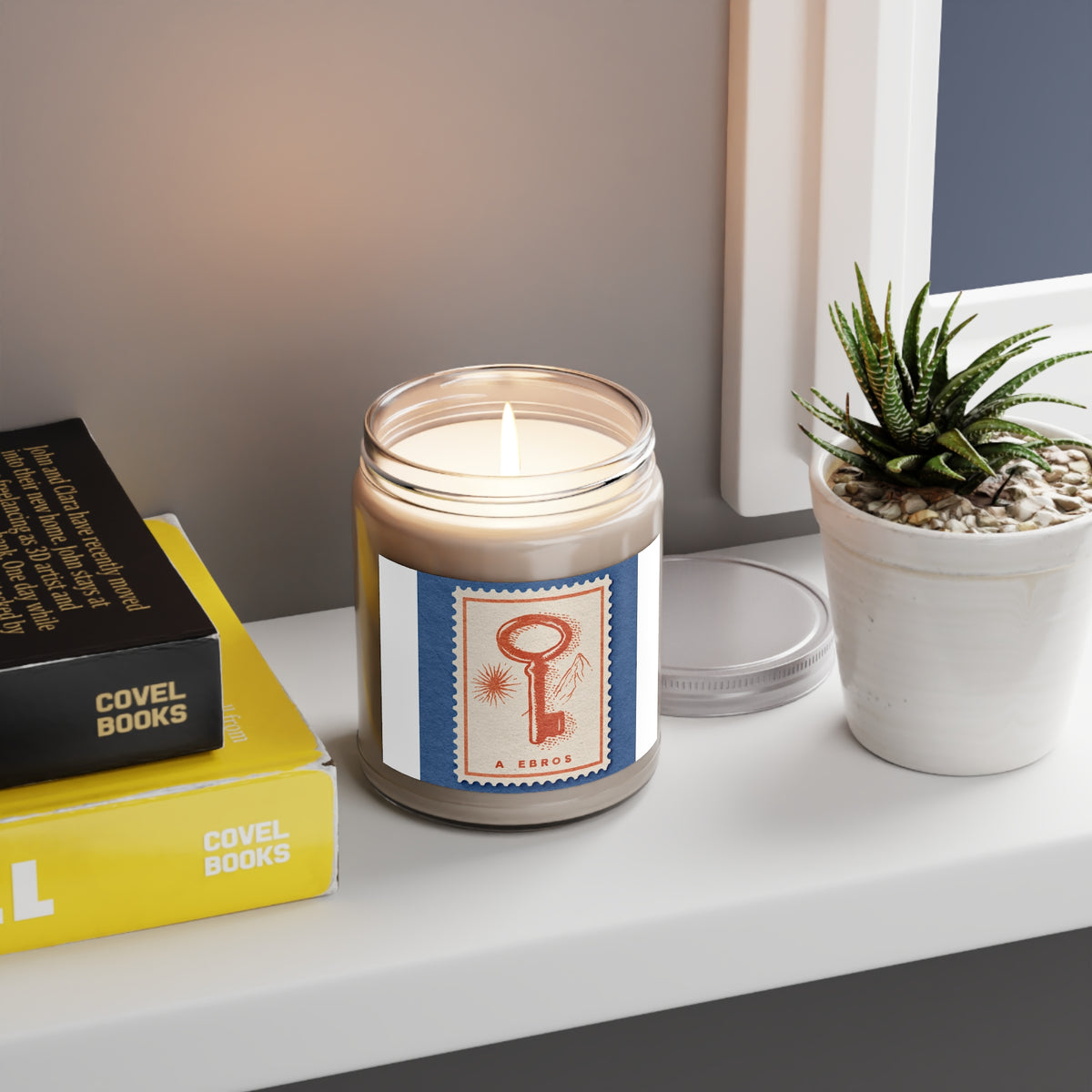 Scented Soy Candles with White Lid, 9oz