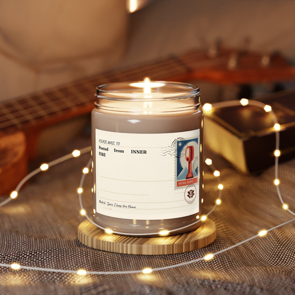 Personalized Soy Candle 9oz Inner Fire | Keep The Flame Mediterranean Lantern | Luxury Gift Maison Voyageur