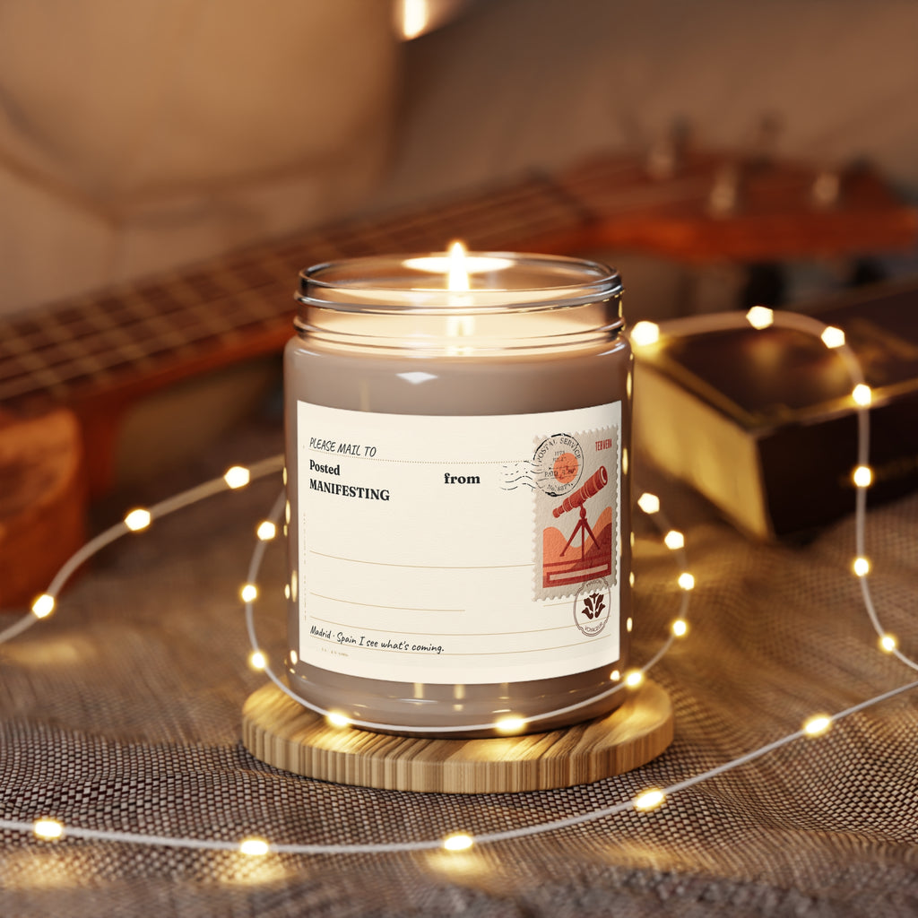 Personalized Soy Candle 9oz Manifesting | See It From Here Mediterranean Telescope | Luxury Gift Maison Voyageur