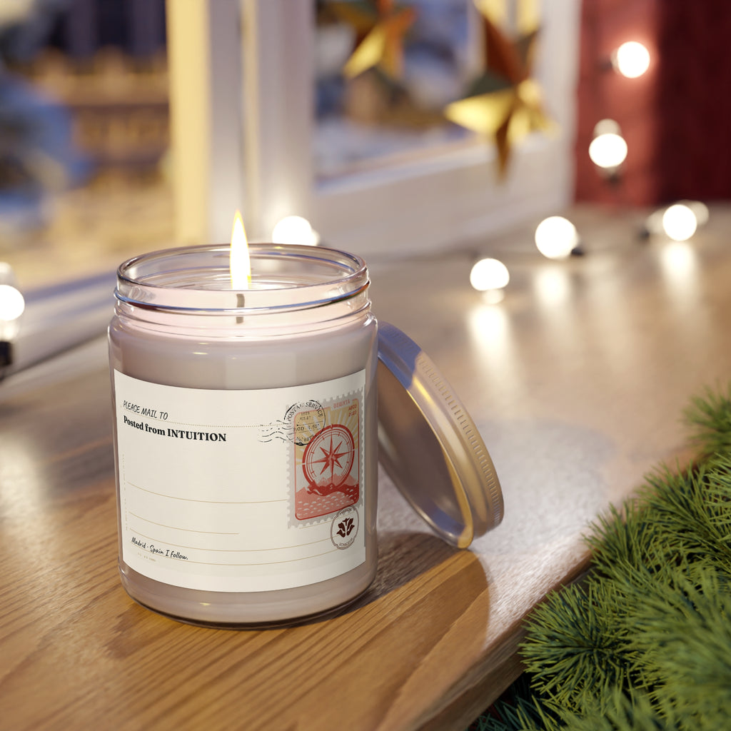 Personalized Soy Candle 9oz Intuition | I Follow Mediterranean Compass | Luxury Gift Maison Voyageur