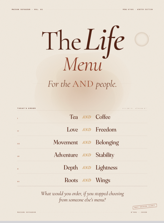 The Life Menu · alternative cover