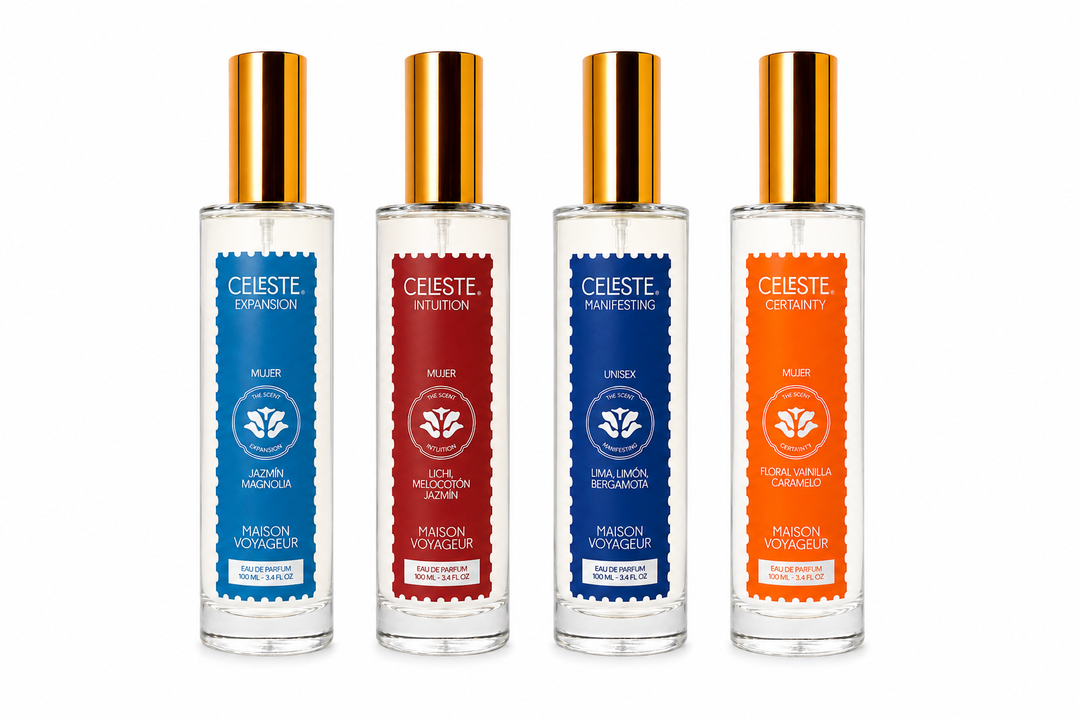Life Menu Collection For Her composition · four 100ml Eau de Parfum bottles · Mediterranean perfumerie Madrid