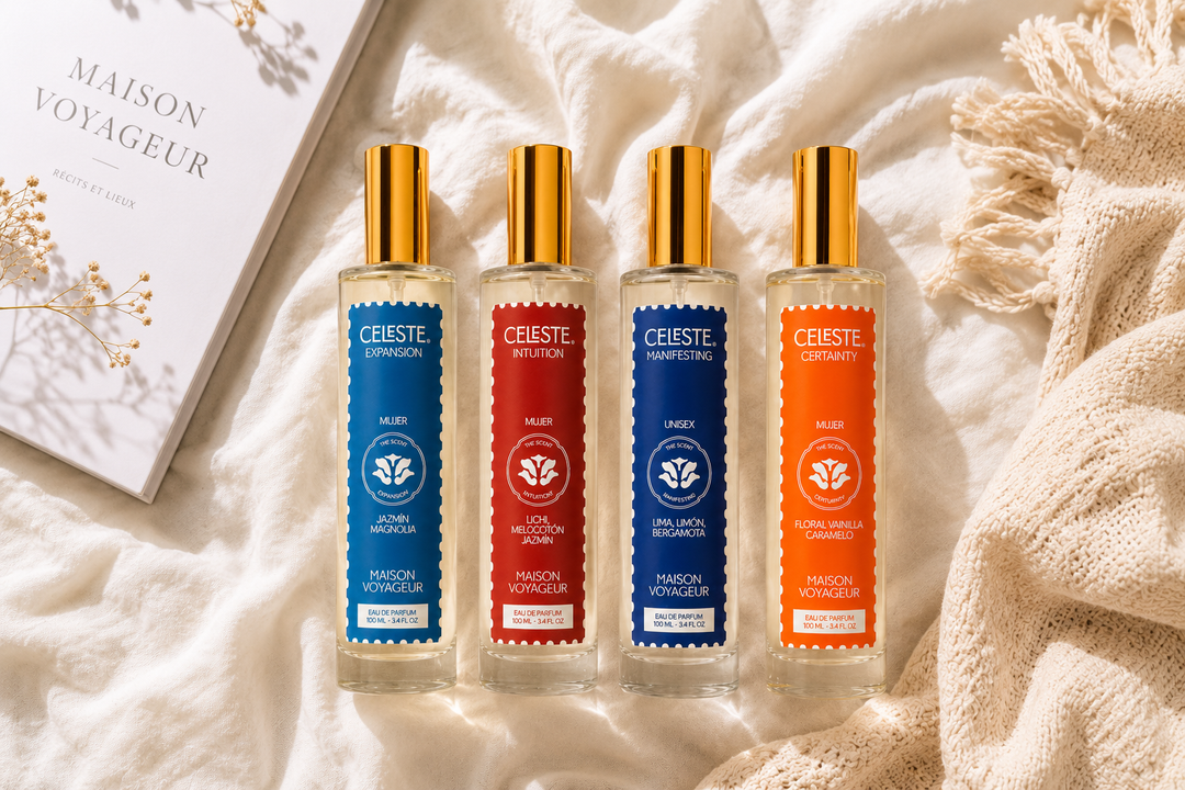 Life Menu Collection For Her gift presentation · four archetypes 100ml · luxury perfume gift set · Maison Voyageur Madrid