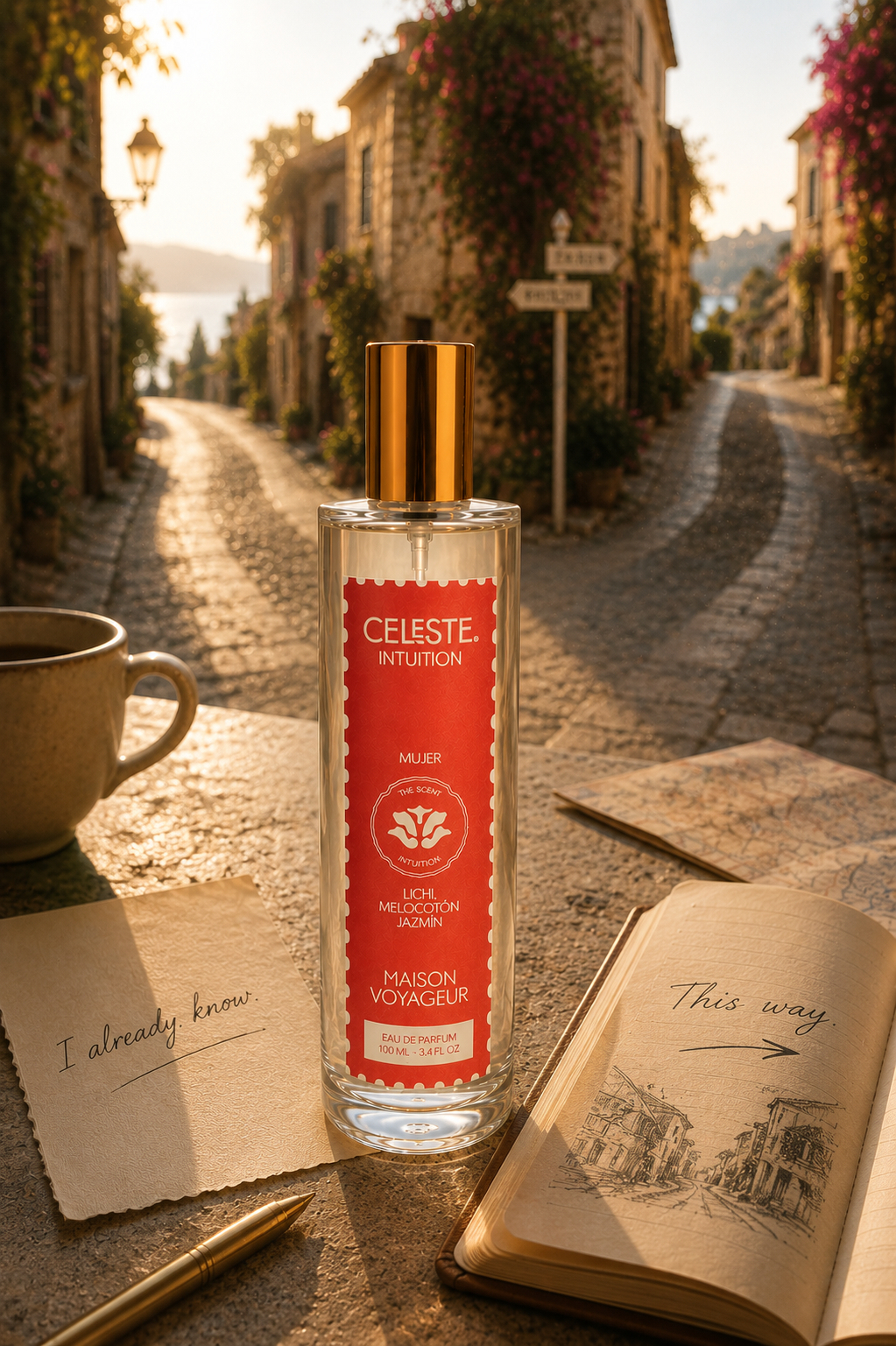 Intuition 100ml Eau de Parfum bottle alternate · lychee peach white tea · Maison Voyageur Madrid