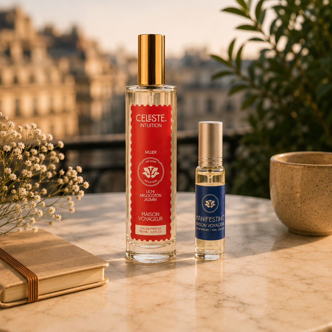 Intuition Discovery Pack featured · 100ml + 15ml · lychee peach white tea · Maison Voyageur Madrid