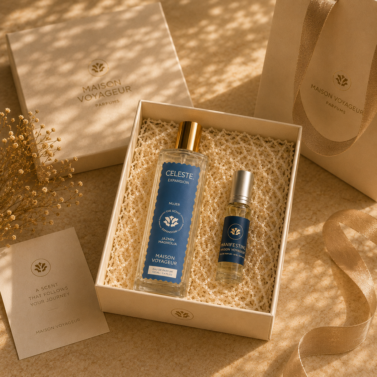 Expansion Discovery Pack still life · luxury perfume gift set · Maison Voyageur Madrid
