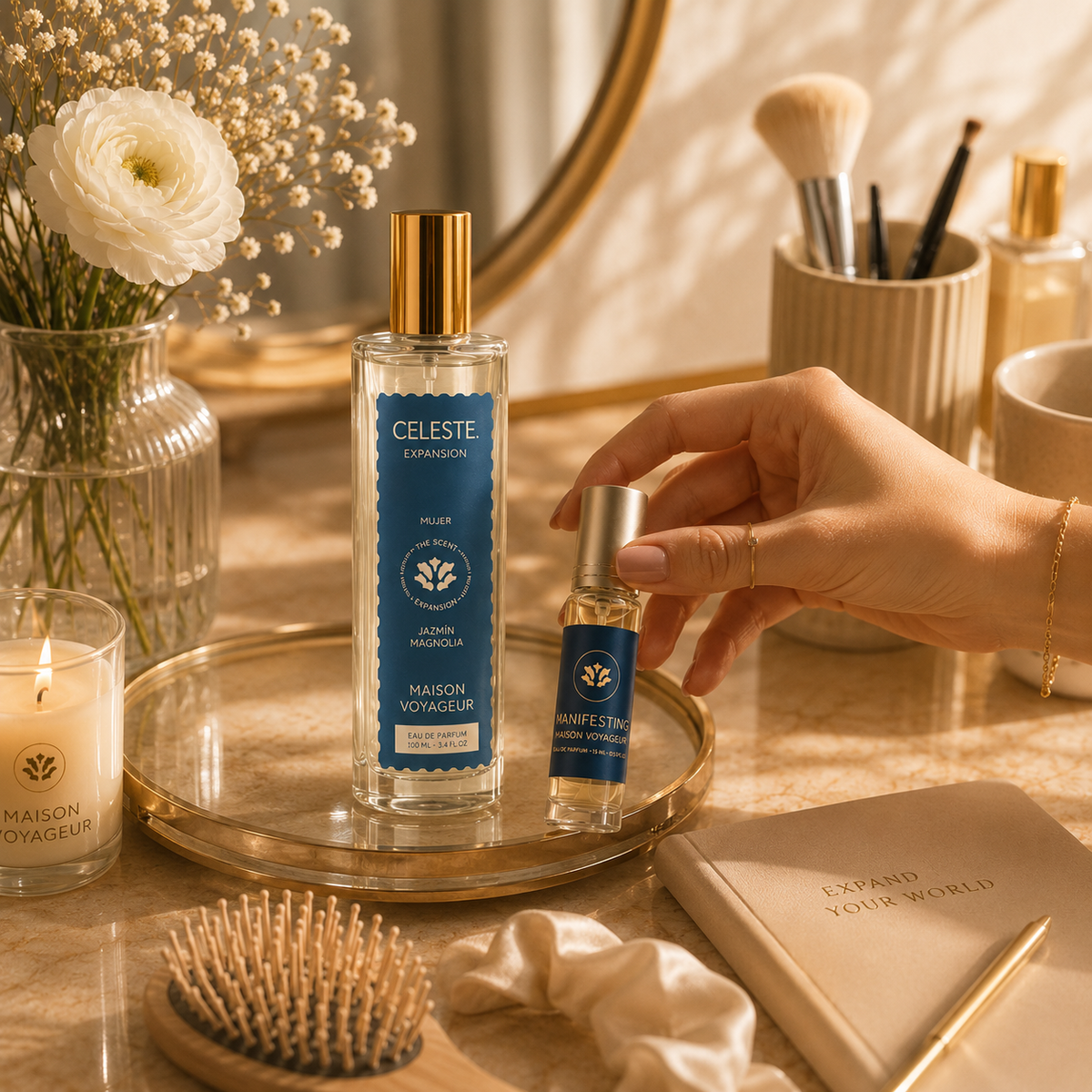 Expansion gift set composition · 100ml + 15ml Manifesting travel · Mediterranean perfumerie Madrid