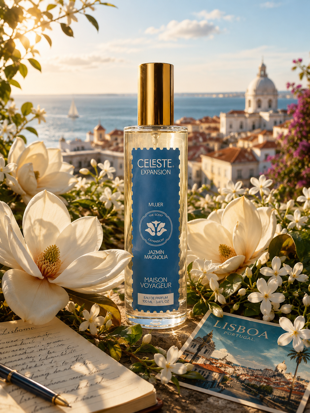 Expansion 100ml Eau de Parfum bottle · jasmine magnolia ylang · Mediterranean perfumerie composed slowly in Madrid · Maison Voyageur