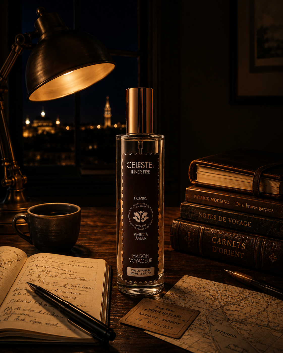 Maison Voyageur Inner Fire · Eau de Parfum 100ml · Pimienta Ámbar Albaricoque Seco