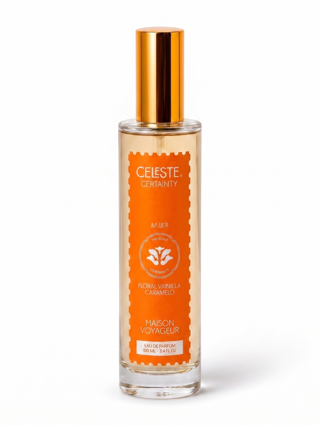Certainty 100ml Eau de Parfum editorial composition · vanilla caramel cedar · Mediterranean perfumerie composed slowly in Madrid