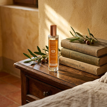 Certainty 100ml Eau de Parfum lifestyle composition · vanilla caramel cedar · Maison Voyageur Madrid