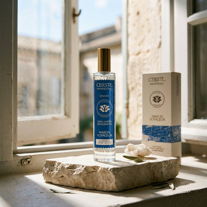 Manifesting 100ml Eau de Parfum bottle · bergamot lime citrus cardamom · Maison Voyageur Madrid