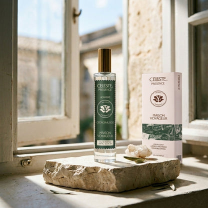 Presence 100ml Eau de Parfum bottle · cedar vetiver iris moss · Maison Voyageur Madrid