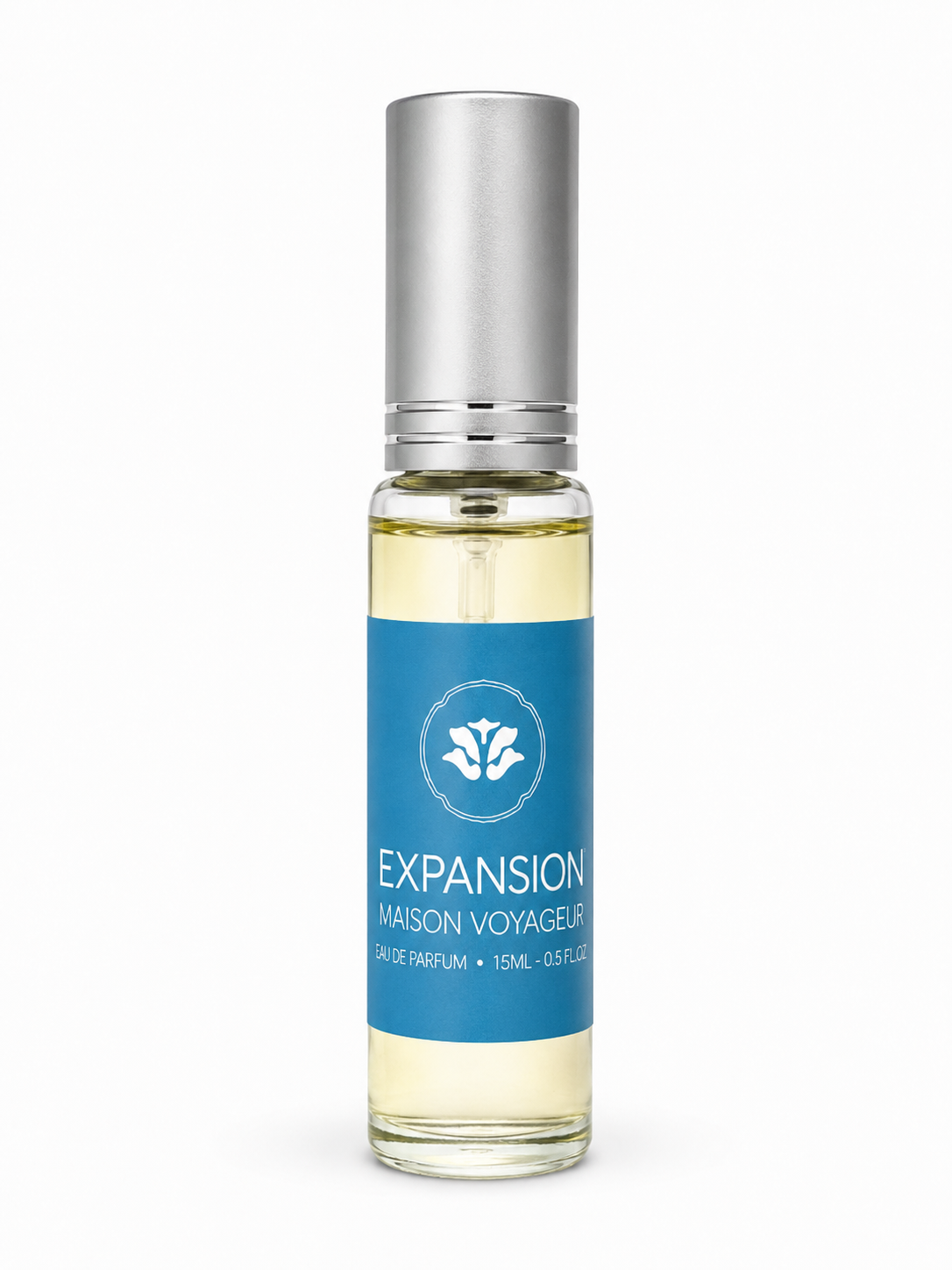 Maison Voyageur Expansion 15ml eau de parfum bottle jasmine magnolia white musk artisanal women travel size · hand-blended Madrid Mediterranean parfumerie