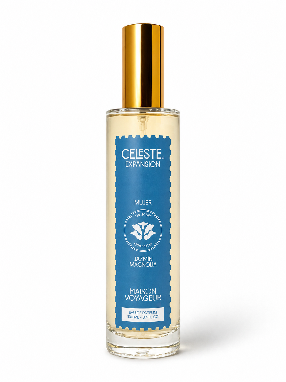 Expansion Eau de Parfum 100ml · jasmine magnolia white musk · Maison Voyageur Mediterranean perfumery hand-blended in Madrid