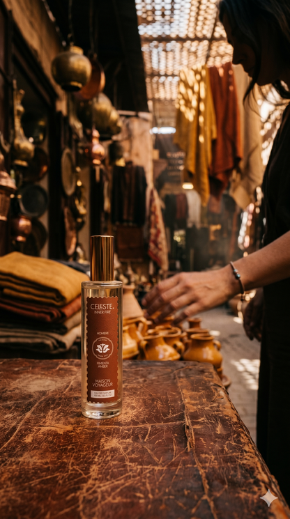 Inner Fire 100ml Eau de Parfum Mediterranean souk lifestyle · pepper amber leather · Maison Voyageur Madrid