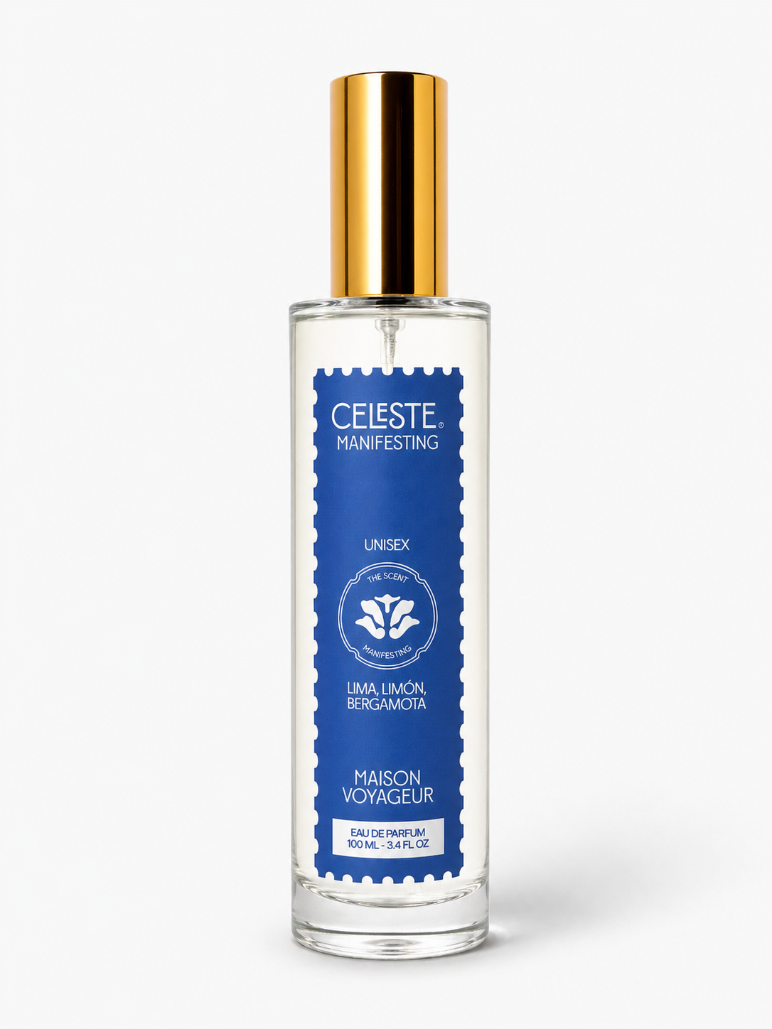Manifesting Eau de Parfum 100ml · lime lemon bergamot · unisex Mediterranean fragrance hand-blended in Madrid · Maison Voyageur