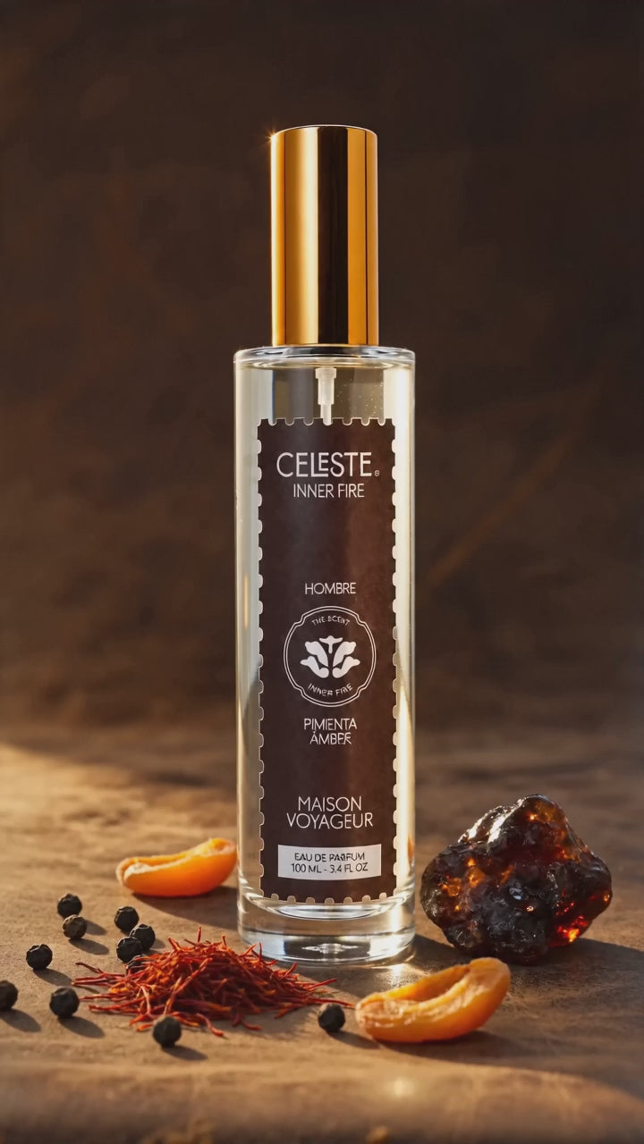 Maison Voyageur Inner Fire · Eau de Parfum 100ml · Poivre Ambre Abricot Sec