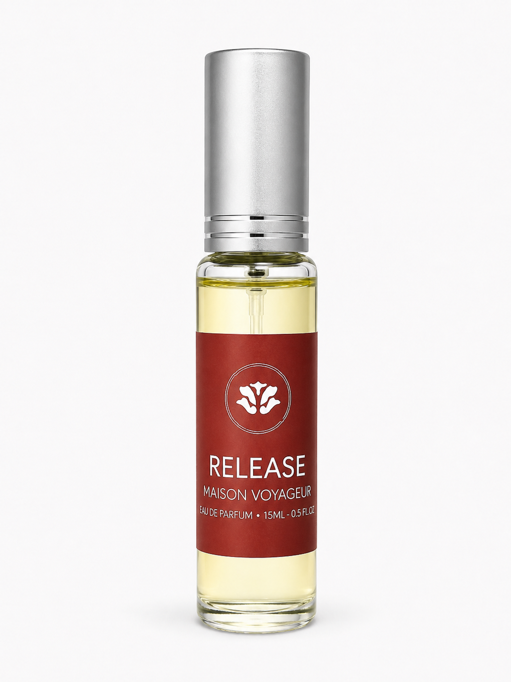 Maison Voyageur Release 15ml eau de parfum bottle Provence lavender Sicilian lemon vetiver bergamot artisanal men travel size · hand-blended Madrid Mediterranean parfumerie